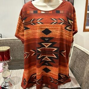 Emery Rose brand, from SHEIN size 2XL tribal T-shirt pattern.